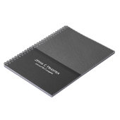 Elegant zwart en grijs faux leder notitieboek (Linkerzijde)