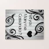 Elegant, zwart en grijs stijlvoorstel legpuzzel (Horizontaal)