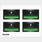 Elegant zwart en groen etiket Glitter Logo (Vel)