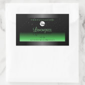 Elegant zwart en groen etiket Glitter Logo (Tas)