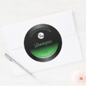 Elegant zwart en groen etiket Glitter Logo (Envelop)