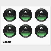 Elegant zwart en groen etiket Glitter Logo (Vel)
