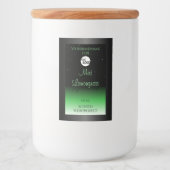 Elegant zwart en groen etiket Glitter Logo (Voorkant)