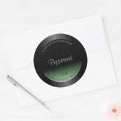 Elegant zwart en groen etiket op product Zacht gli (Envelop)