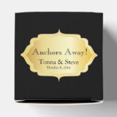 Elegant Zwart en Hot Pink Favor Box Bedankdoosjes (Bovenkant)