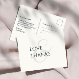 Elegant zwart en ivoor non-foto dank u briefkaart