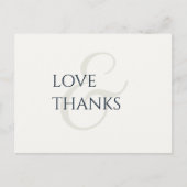 Elegant zwart en ivoor non-foto dank u briefkaart (Voorkant)