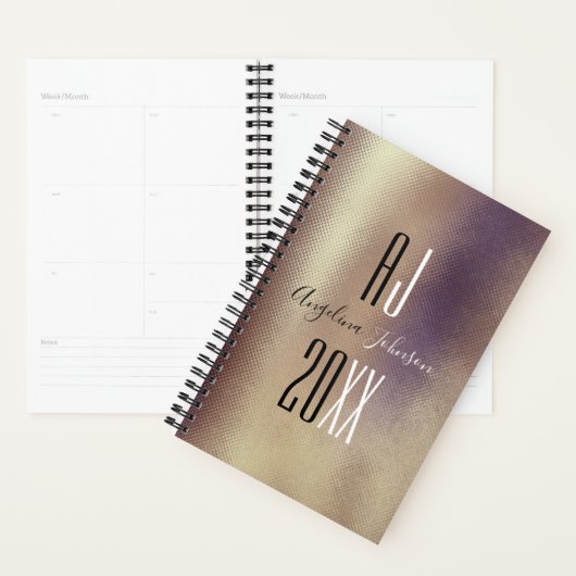 Elegant zwart en koper planner (Display)