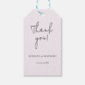 Elegant zwart en Lila minimalistisch Cadeaulabel (Voorkant)
