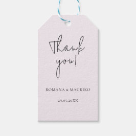 Elegant zwart en Lila minimalistisch Cadeaulabel