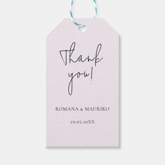 Elegant zwart en Lila minimalistisch Cadeaulabel (Voorkant)
