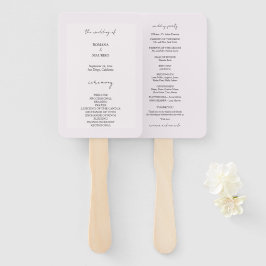 Elegant zwart en Lila minimalistisch Handwaaier