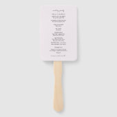 Elegant zwart en Lila minimalistisch Handwaaier (Achterkant)