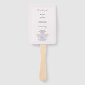 Elegant zwart en Lila minimalistisch Handwaaier (Voorkant)