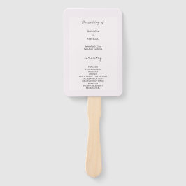 Elegant zwart en Lila minimalistisch Handwaaier