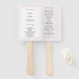 Elegant zwart en Lila minimalistisch Handwaaier