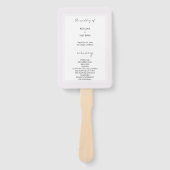 Elegant zwart en Lila minimalistisch Handwaaier (Voorkant)