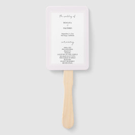 Elegant zwart en Lila minimalistisch Handwaaier