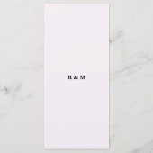 Elegant zwart en Lila minimalistisch Menu (Achterkant)