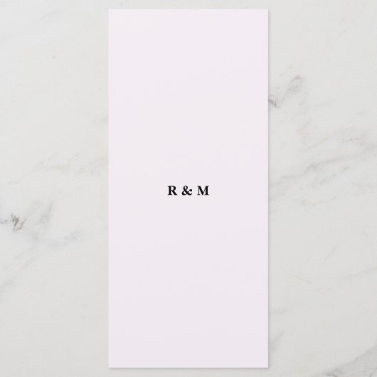 Elegant zwart en Lila minimalistisch Menu (Achterkant)