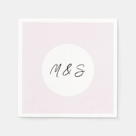 Elegant zwart en Lila minimalistisch Servet