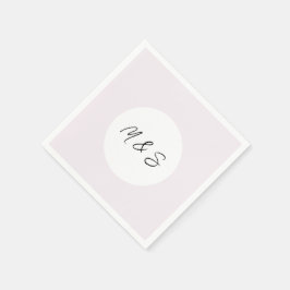Elegant zwart en Lila minimalistisch Servet