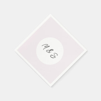 Elegant zwart en Lila minimalistisch Servet