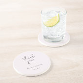 Elegant zwart en Lila minimalistisch Zandsteen Onderzetter (Zijkant)