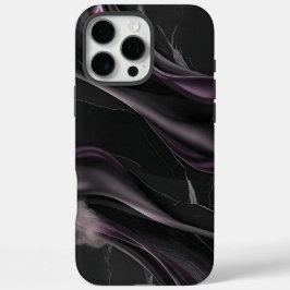 Elegant zwart en Paarse abstract ontwerp iPhone 16 Pro Max Hoesje