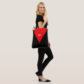 Elegant zwart en rood tote bag (Op model)
