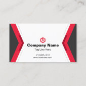 Elegant zwart en rood visitekaartje. visitekaartje (Achterkant)