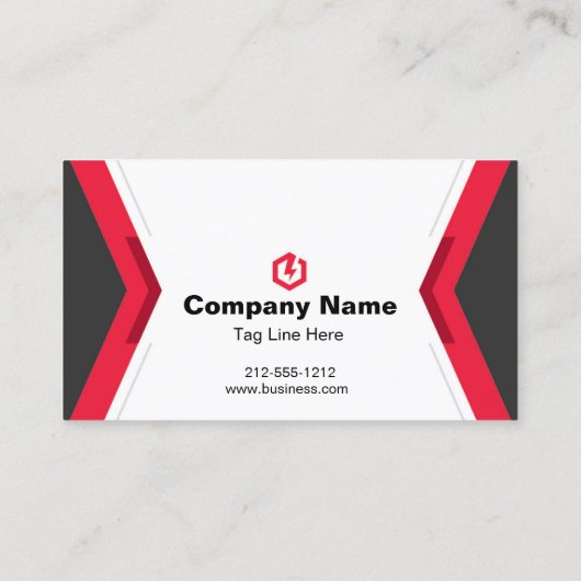 Elegant zwart en rood visitekaartje. visitekaartje (Achterkant)