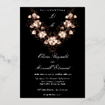 Elegant zwart en Roos gouden bruiloft