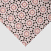 Elegant zwart en roze modern geometrisch patroon tissuepapier (Detail)