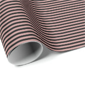 Elegant zwart en roze strips cadeaupapier (Rol Hoek)