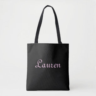 Elegant zwart en roze tote bag
