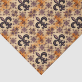 Elegant zwart en Sinaasappel ontkoppelingspatroon Tissuepapier