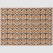 Elegant zwart en Sinaasappel ontkoppelingspatroon Tissuepapier (Voorkant)