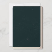 Elegant Zwart en Tan Bloemen Boek Hoesje Bruiloft Kaart (Achterkant)