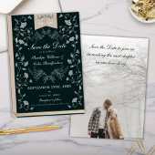 Elegant Zwart en Tan  Save the Date Kaart