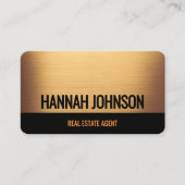Elegant zwart en warm goud Visitekaartje (Voorkant)