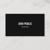 Elegant zwart en wit eenvoudige moderne Sjabloon Visitekaartje (Voorkant)