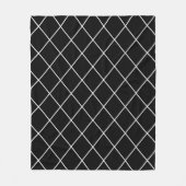 Elegant zwart en wit fleece deken (Voorkant)