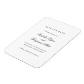 Elegant zwart en wit Formulier sparen de Datum Magneet (Linkerzijde)