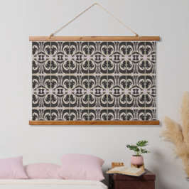 Elegant zwart en wit hangend wandkleed