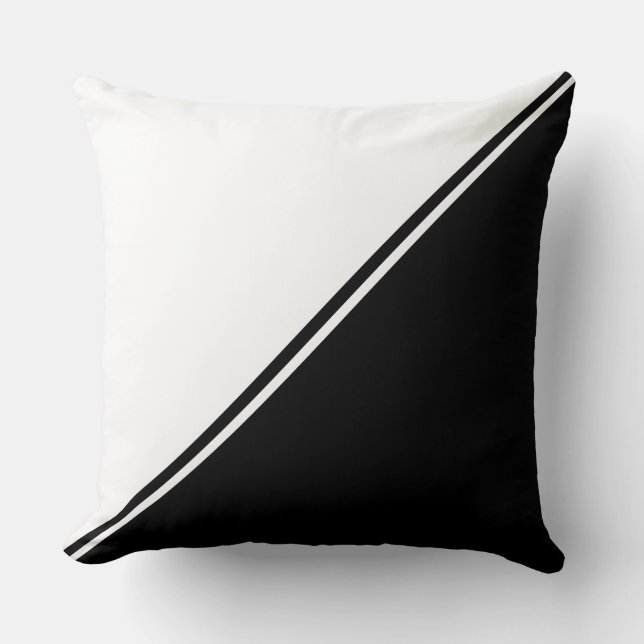 Elegant zwart en wit kussen (Voorkant)