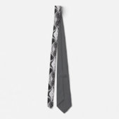 Elegant zwart en wit marmer stropdas (Achterkant)