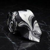 Elegant zwart en wit marmer stropdas