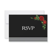 Elegant zwart en wit met Red Rose RSVP