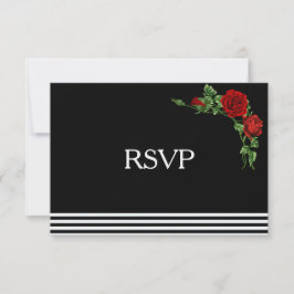 Elegant zwart en wit met Red Rose RSVP